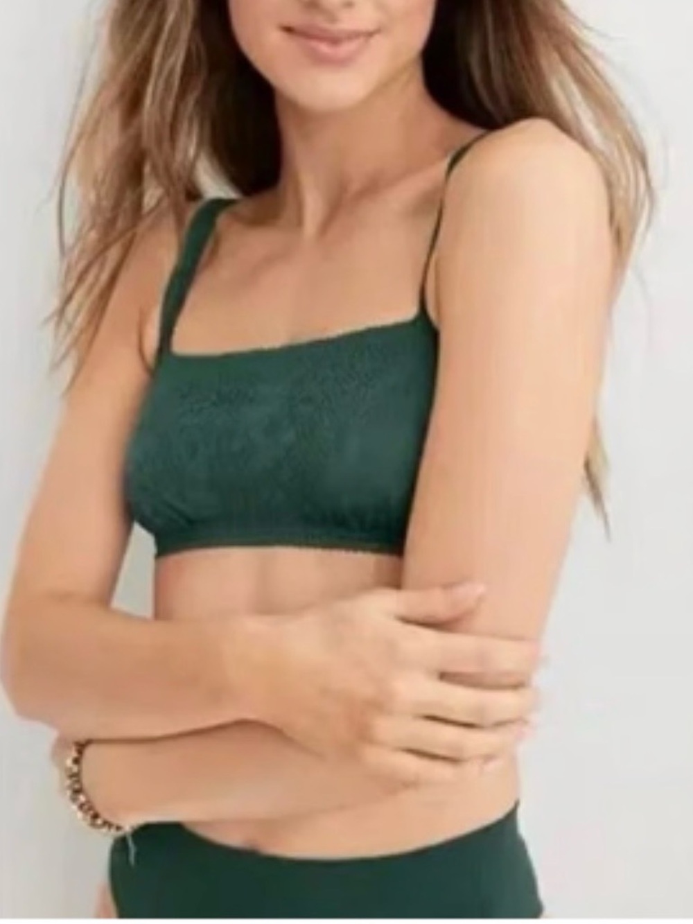 Aerie NWT Coral Lace Bandeau Bralette Small